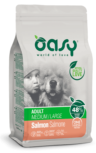 Oasy One Animal Protein – Adult Medium/Large al Salmone