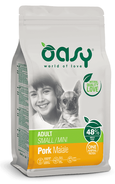 Oasy One Animal Protein – Adult Small/Mini al Maiale