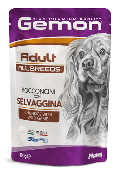 Gemon All Breeds Adult – Bocconcini con Selvaggina – 100 g