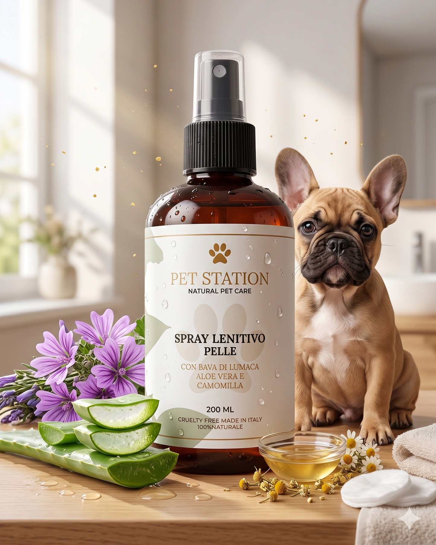 Spray Lenitivo Pelle Pet Station: Sollievo Immediato contro Prurito, Arrossamenti e Irritazioni (Senza Chimica Aggressiva)