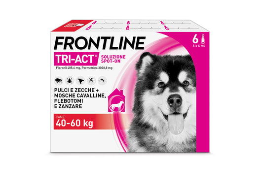Frontline Tri-Act Spot-On per Cani 40-60 kg – 6 Pipette da 6 ml