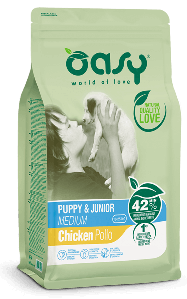 Oasy Puppy & Junior Medium – Pollo