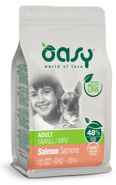 Oasy One Animal Protein – Adult Small/Mini al Salmone