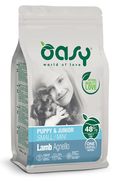 Oasy One Animal Protein – Puppy & Junior Small/Mini all’Agnello