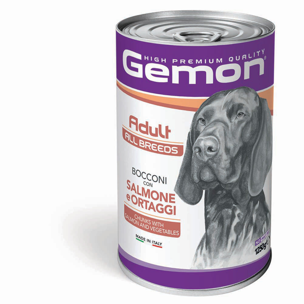Gemon All Breeds Adult – Bocconi con Salmone e Ortaggi – 1250 g