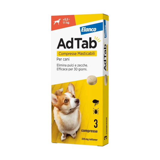 AdTab 225 mg per Cani 5,5-11 kg – 3 Compresse Masticabili | Elanco