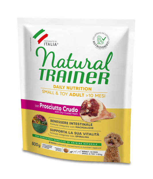 Natural Trainer Daily Nutrition Small & Toy Adult Prosciutto Crudo 800g