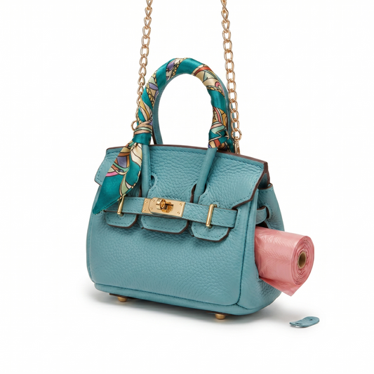 Mini Bag Porta-Sacchetti - Azzurro