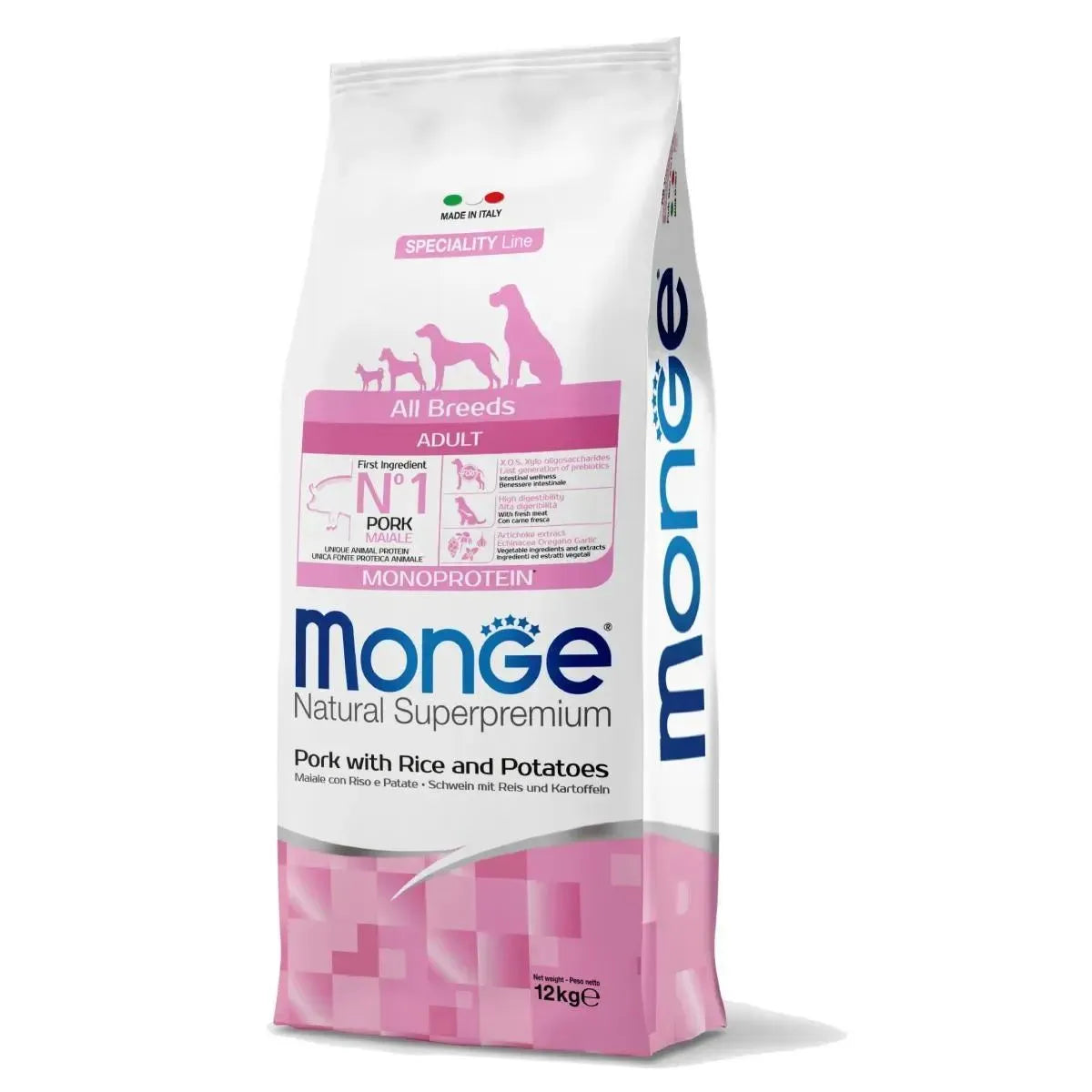 Monge Natural Superpremium All Breeds Adult Monoprotein Maiale con Riso e Patate
