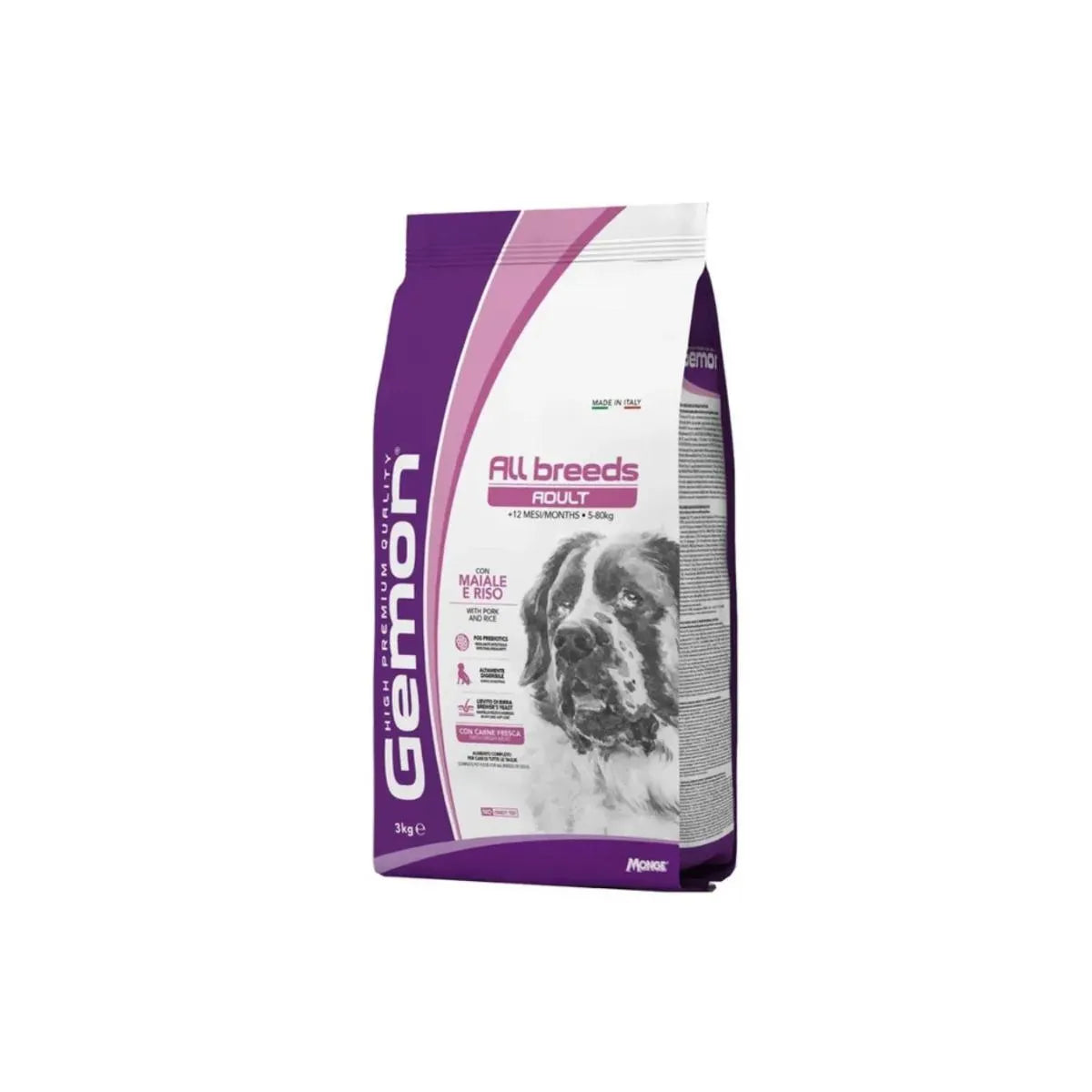 Gemon All Breeds Adult – con Maiale e Riso