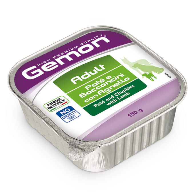 Gemon Adult Paté e Bocconcini con Agnello 150 g