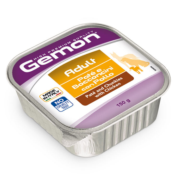 Gemon Adult Paté e Bocconcini con Pollo - 150g
