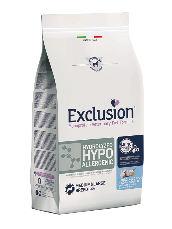 Exclusion Hypoallergenic Medium & Large al Pesce Idrolizzato