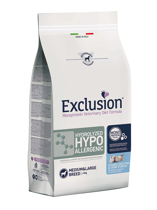 Exclusion Hypoallergenic Medium & Large al Pesce Idrolizzato