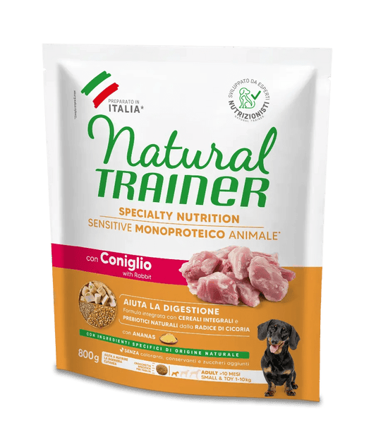 Natural Trainer Sensitive Monoproteico Coniglio 800g – Mini Small (1–10 kg)