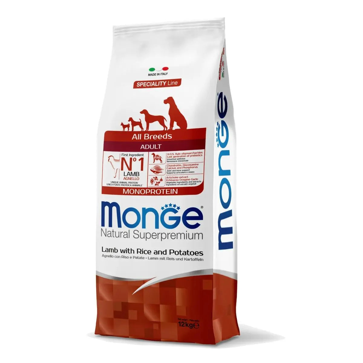 Monge Natural Superpremium All Breeds Adult Monoprotein Agnello con Riso e Patate