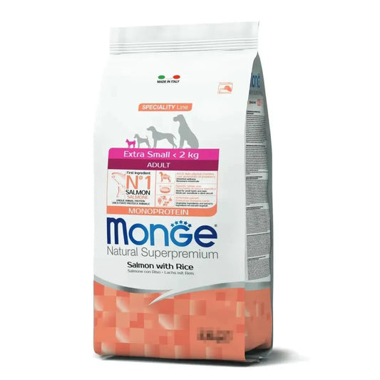 Monge Natural Superpremium Extra Small Adult Monoprotein Salmone con Riso