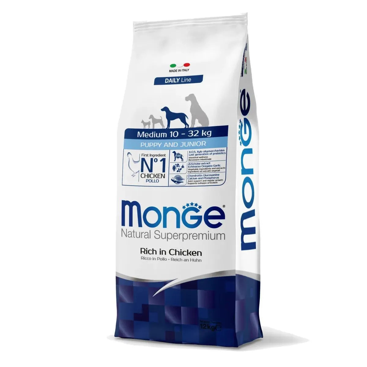 Monge Natural Superpremium Medium Puppy & Junior Ricco in Pollo