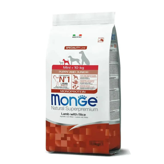 Monge Natural Superpremium Mini Puppy & Junior Monoprotein Agnello con Riso