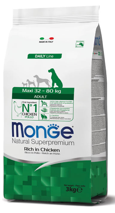 Monge Natural Superpremium Maxi Adult Ricco di Pollo