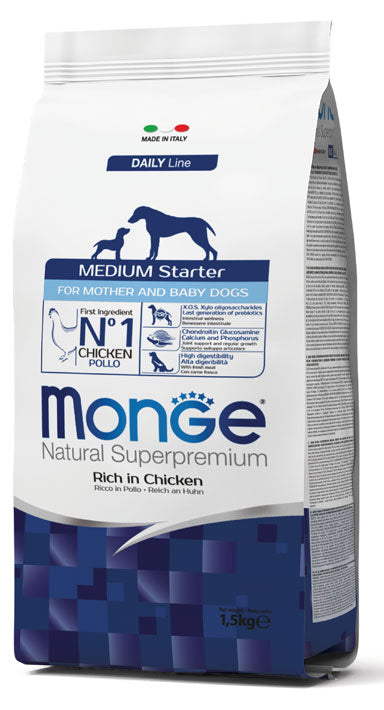 Monge Natural Superpremium Medium Starter Ricco in Pollo