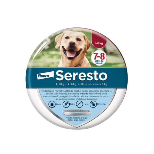 Seresto Collare Antiparassitario per Cani oltre 8 kg – Protezione 7-8 Mesi | Elanco